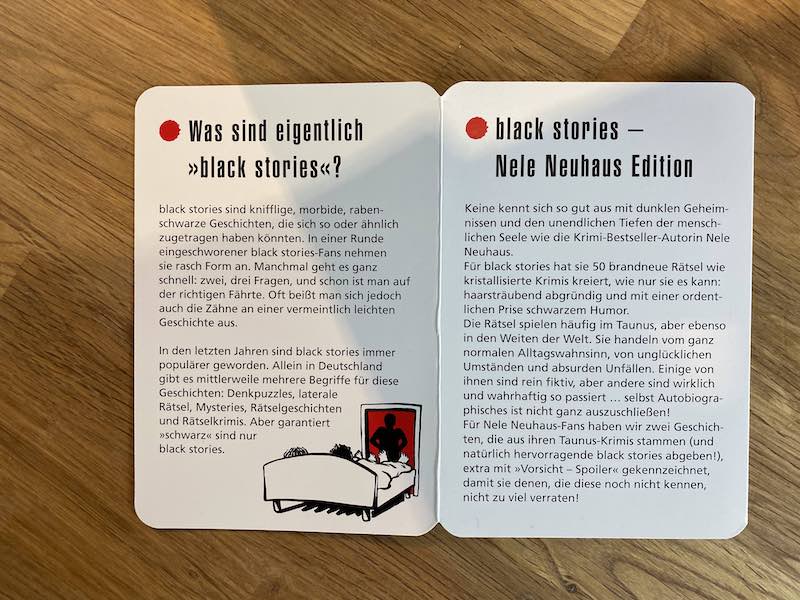 Black Stories Spiel 50 rabenschwarze Rätsel aus der Welt der Medizin Edition 