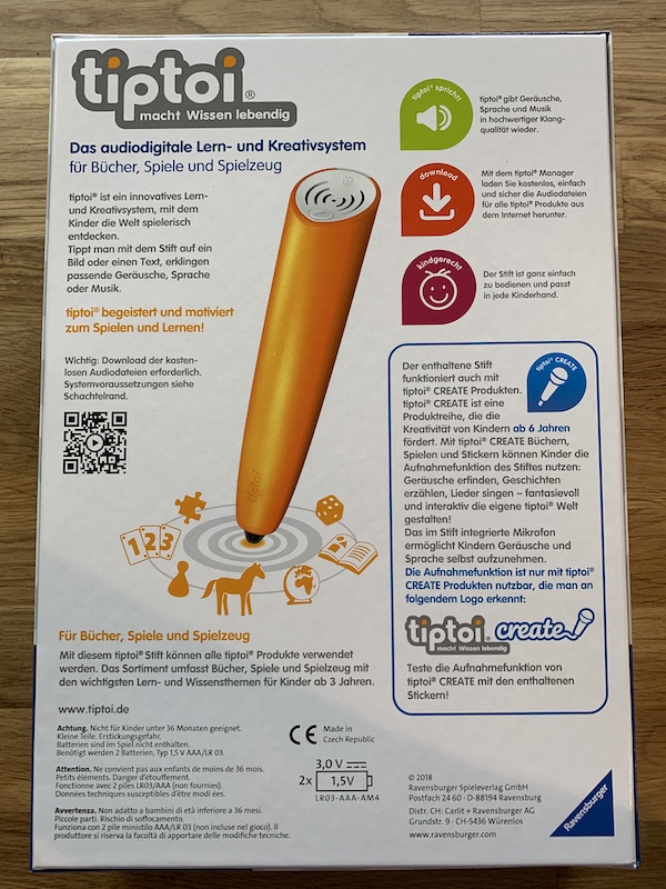 Tiptoi-CREATE Der Stift- 3. Generation Von Ravensburger - Anleitung