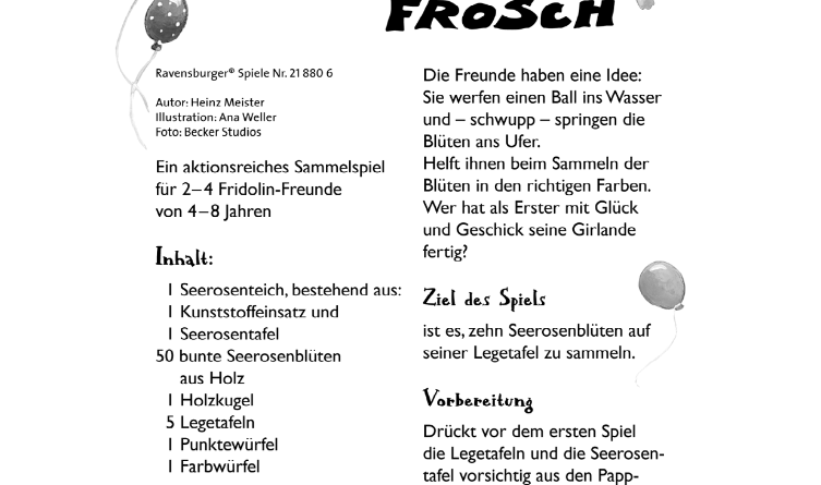 Eine Party für Fridolin Frosch