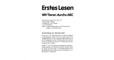 Erstes lesen - Mit Tieren durchs ABC