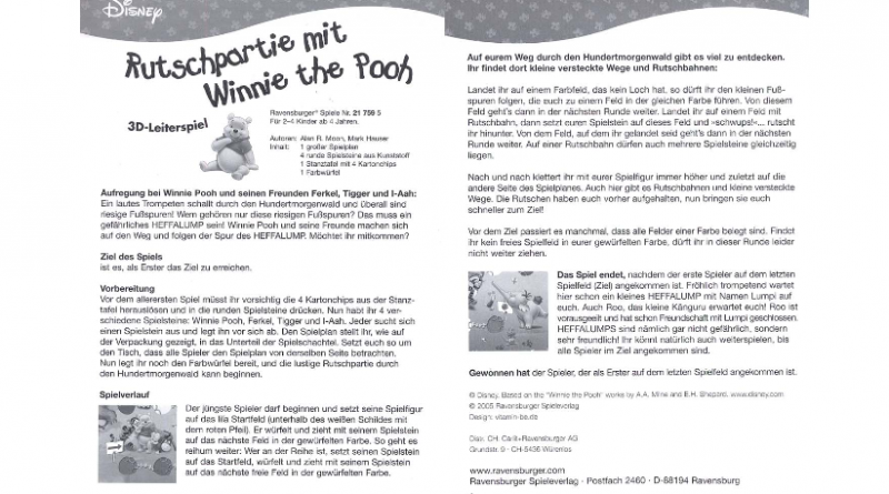 Rutschpartie mit Winnie the Pooh