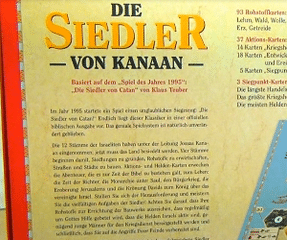 Die Siedler von Kanaan - Rückseite Karton