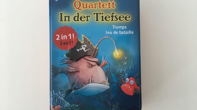 „Capt'n Sharky Quartett – In der Tiefsee“ Verpackung Blechdose