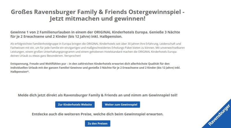 Ravensburger Family & Friends Ostergewinnspiel